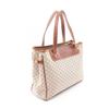 Used CELINE Macadam Tote Bag Canvas Leather Beige Brown Used Women