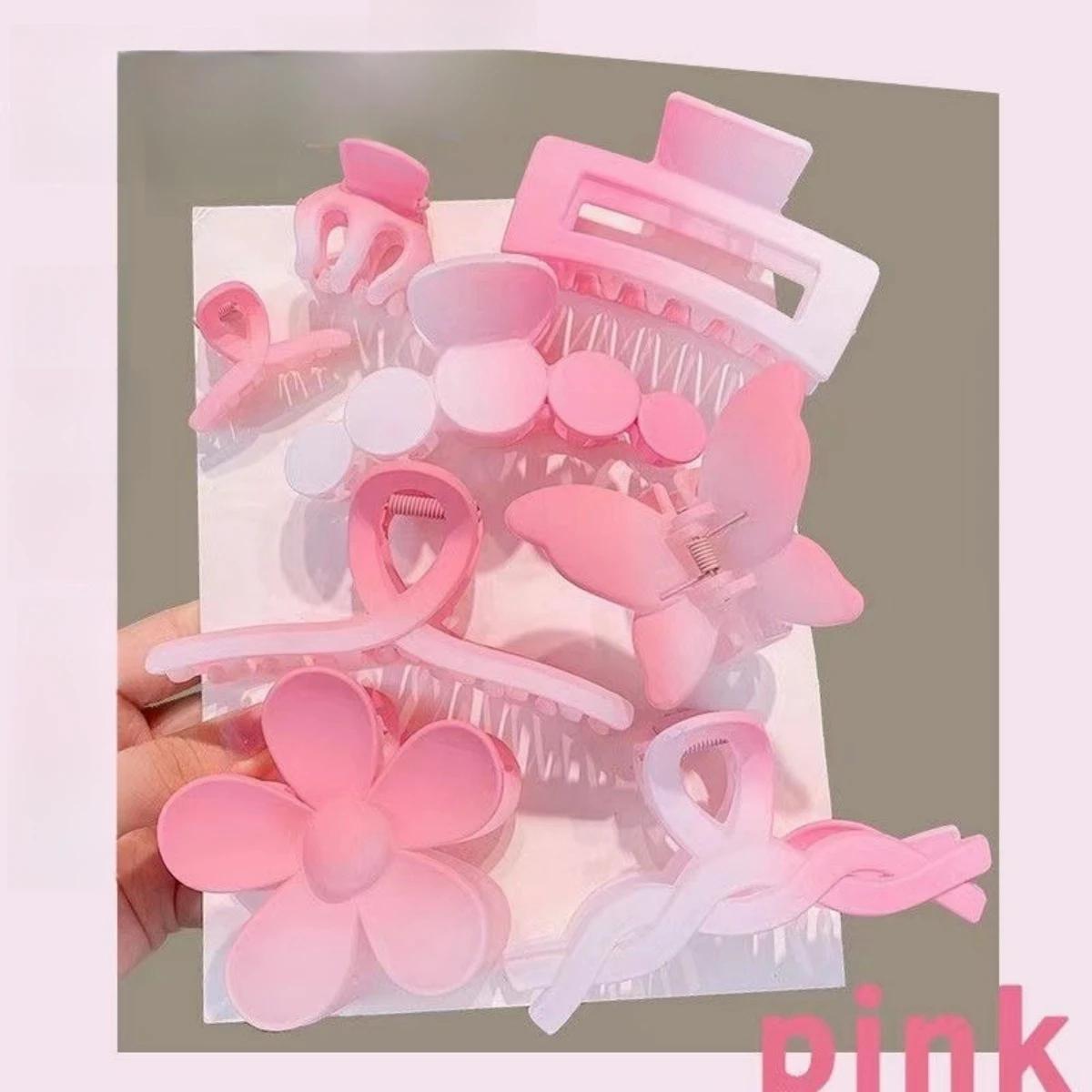 

8 шт./компл. большой зажим для захвата в виде акулы квадратный зажим женский цвет высокий хвост захват сильно фиксирует аксессуары для волос