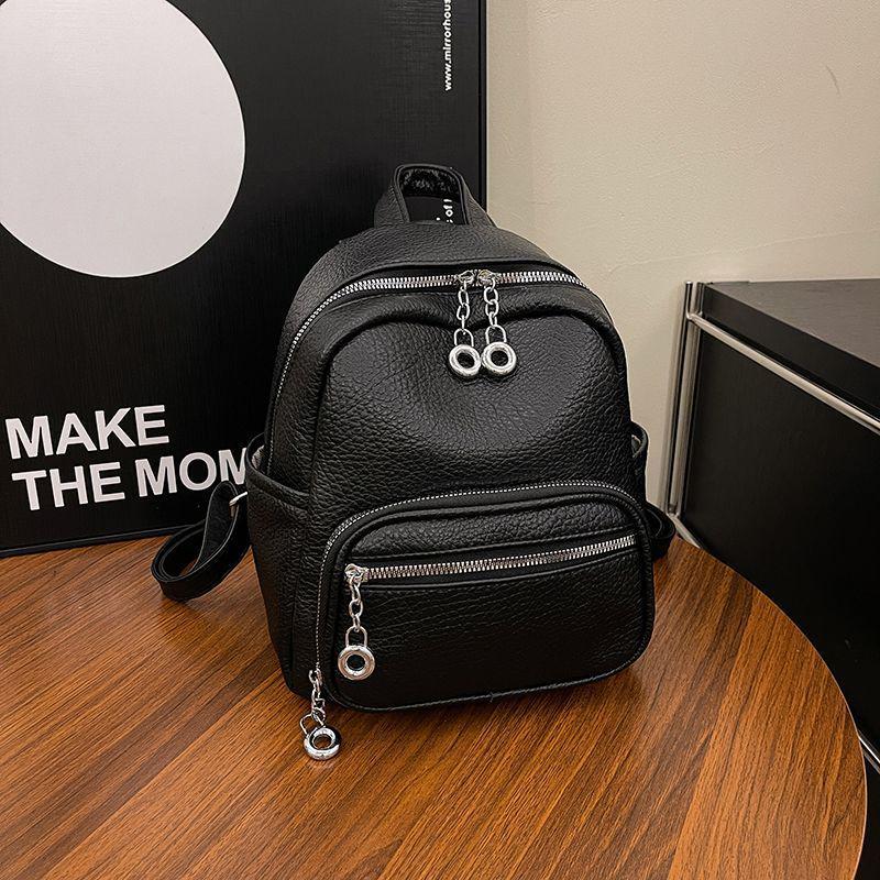 

Women s High-End Minimalist Soft Leather Backpack - Trendy, Multifunctional Travel & Student Shoulder Bag Under 20L