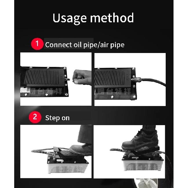 Pneumatic Hydraulic Pump Foot Operated Pump 70Mpa 2.3L Manual Pump Power Unit Air Driven Hydraulic Pump plastics Beam Corrector