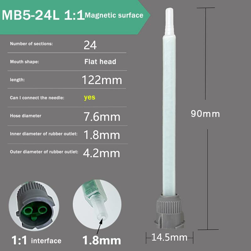 10 szt. Dysza mieszająca do kleju epoksydowego Dysza do mieszania statycznego Rurka mieszająca Mb5-16L (1:1Współczynnik) Do Pistoletu do Kleju AB Mieszalnik do Cieczy