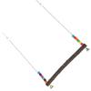 Chicken Swing Toy Suspensible Wooden Chicken Perch Pet Swing Toy with Durable Flat Bar30 X 32cm /