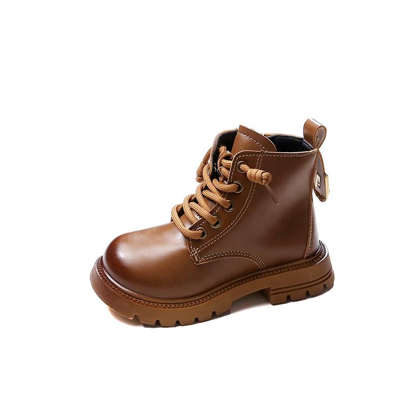 Boys Boots Children's Autumn and Winter Short Boots with Thickened Lining In British Style