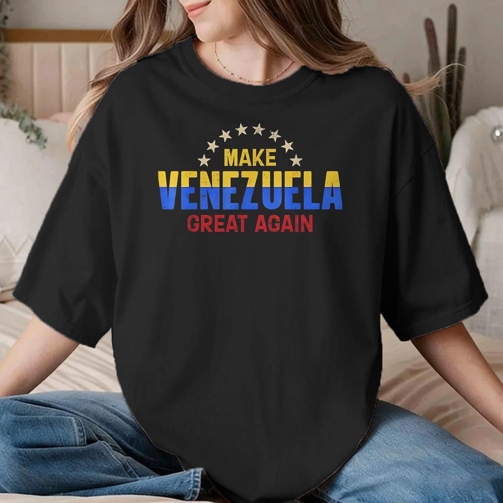 Funny Make Venezuela Chevere Again TShirt Unisex Unisex Round Neck Cotton T Shirt Short Sleeve Tee Shirt Plus Size Clothing