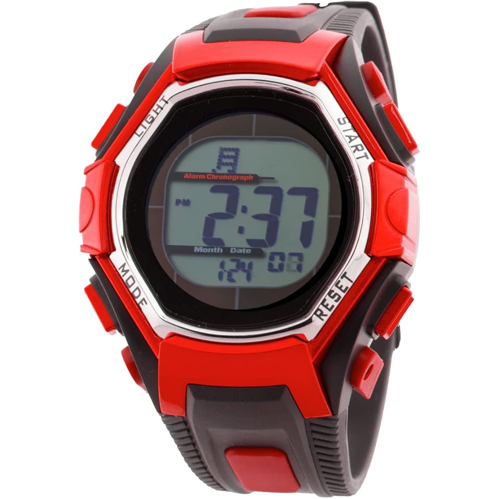 Radio Solar Kids Watch Waterproof Digital Wristwatch for Boys and Girls Red