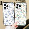 Flowers In Plain Color Phone Case For IPhone 17 Air 16 15 14 13 Pro Max 11 12 Black Silicone Cover