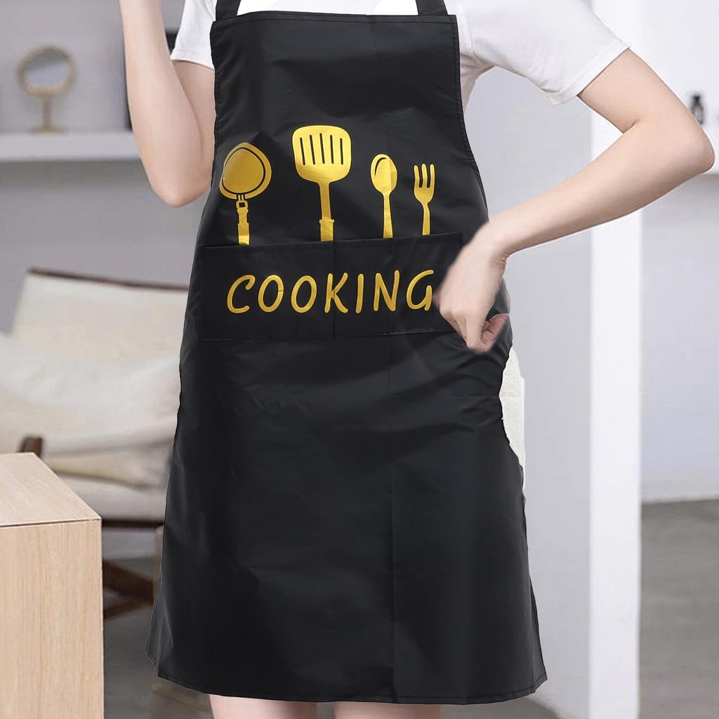 PVC Kitchen Apron Oil Proof Multi-Functional Baking Accessory with Pockets for Home Bbq Cooking Apron Cooking Protector