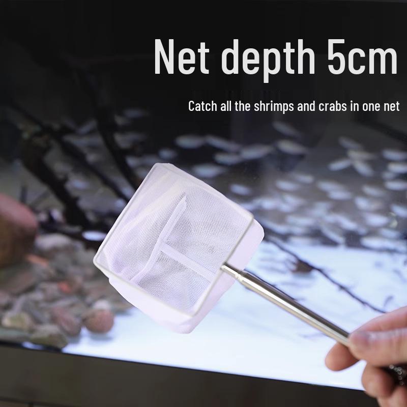 Ausziehbarer dichter Kescher aus Edelstahl für kleine tropische Fische und Aquarien