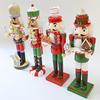 Patriotic Wood Nutcracker Soldier Figurine Patriotic Style Nutcracker Soldier Ornament Wood Figurine Christmas Decors