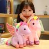 Adorable tiny Unicorn Plush Toy Cartoon Stuffed Animal Angel Unicorn Doll Birth Date Home Decor Gifts great for daily use