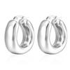 Stainless Steel Chunky Hoop Earrings for Women Teen 18K Gold Plated Hypoallergenic Thick Huggie Hoop Jewelry for Christmas Gifts