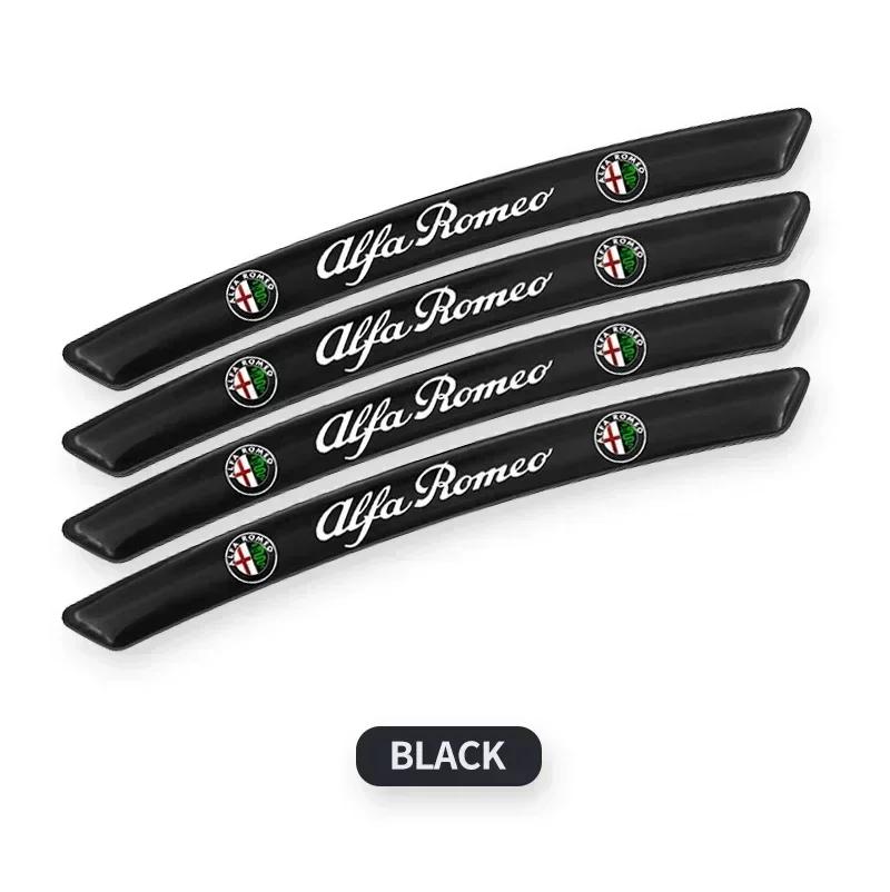 

4Pcs Car Styling Aluminum Wheel Rims Racing Stickers Auto Accessories for Alfa Romeo 4C 159 Spider Giulia Giulietta 156 147