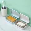 Creative Clamshell Soap Box Simple Transparent Plastic Drain Box Household Dormitory Soap Box Toilet Balcony Bathroom Baños
