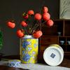 Ceramic Vase Chinese Blue and White Porcelain Storage Tank General's Jar Flower Vase Pomegranate Flowerpot Home Decoration