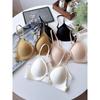 French Sexy Triangle Cup Tube Top Underwear Spring and Summer Light and Breathable Small Breasts Gather Bra Without Steel Ring Invisible