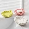 High-grade Ceramic Cloud Soap Box Drain Non-perforation Toilet Washstand Soap Dish Decorate Bathroom Storage Rack Soap Box