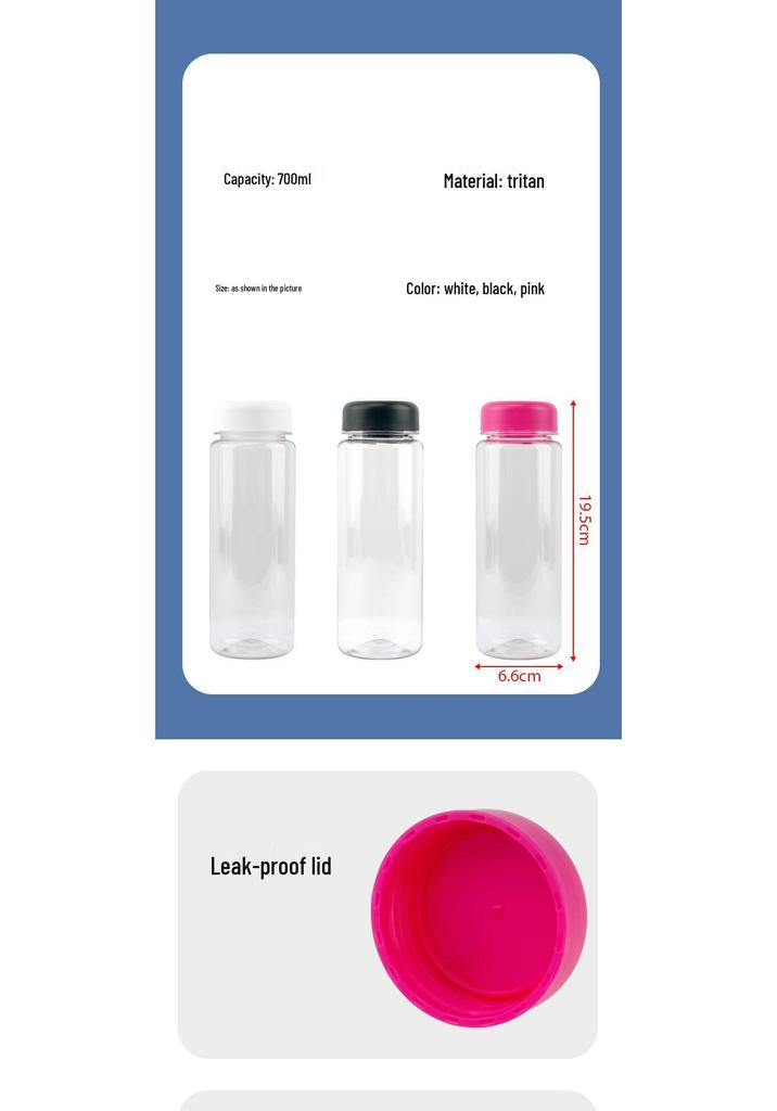 In-Stock 500ML Tritan Portable Outdoor Sports Water Bottle – Transparent