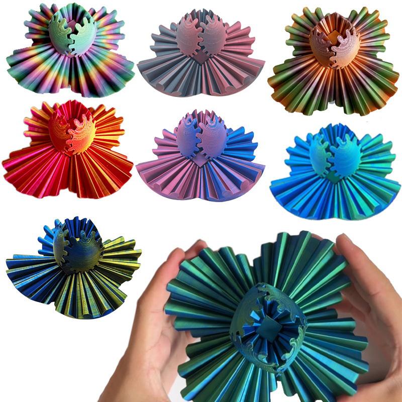 3D Printed Gear Ball Spin Ball Or Cube Fidget Toy,Gear Ball Pop Fidget Toy,Gear Toy For Stress And Anxiety Relaxing,Gear Sphere