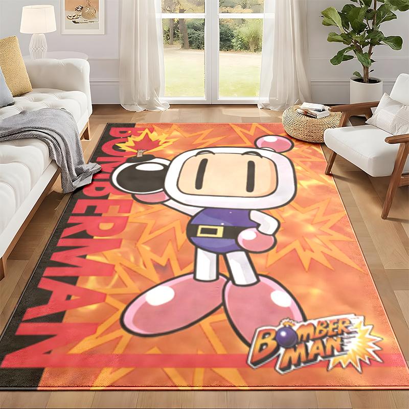 Bomberman Carpet Door Mat for Living Room or Bedroom Protective Mat Under Chair Office Decoration Christmas Gift Birthday Present