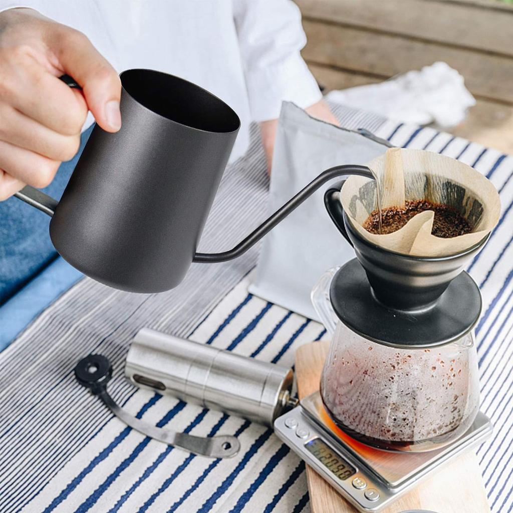Pour Over Kettle Gooseneck Spout Coffee Tea Pot 20OZ with Lid, Hanging Ear Hand Blunt Long Narrow for Coffee Maker Carafe