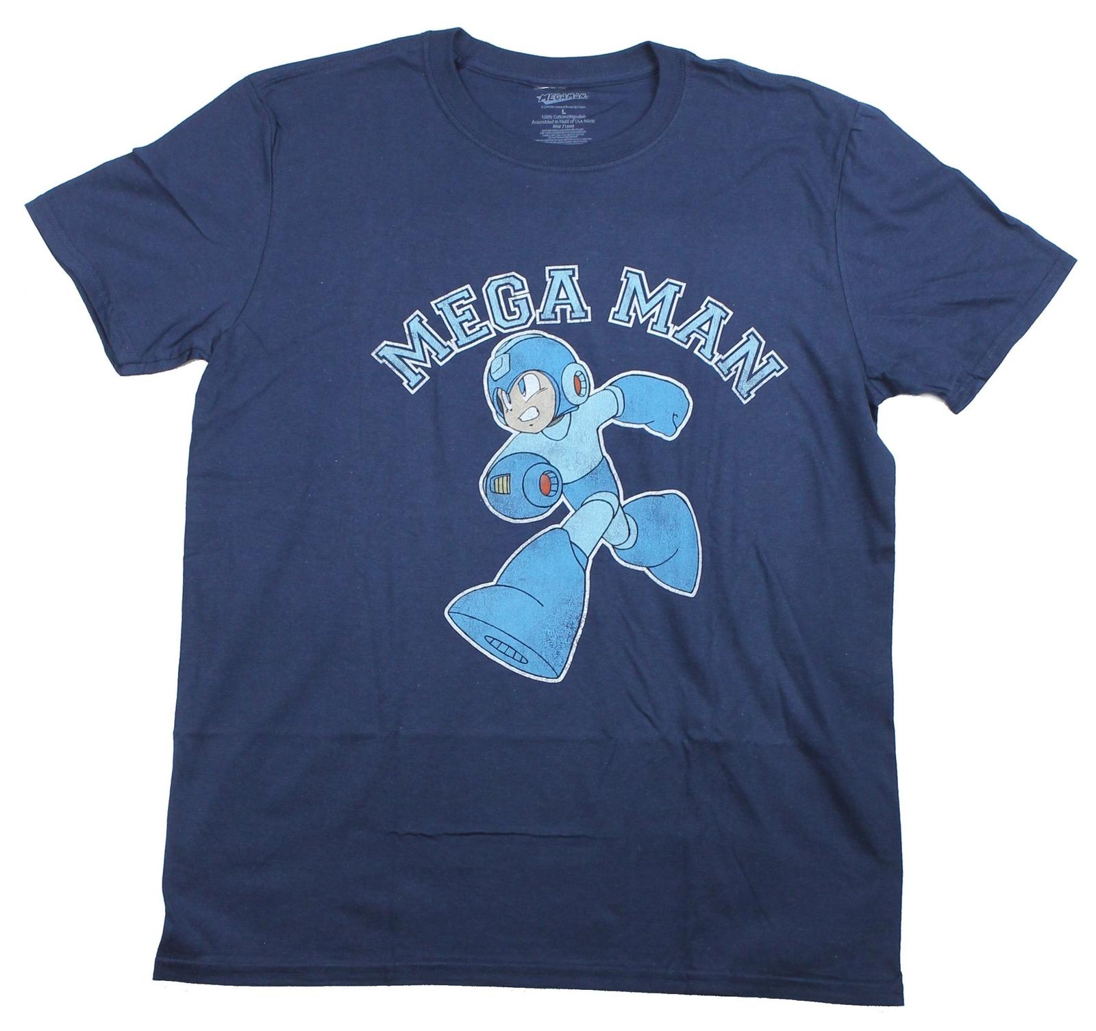 Mega Man Mens T-shirt Animation Style Megaman Run Under Name Image L