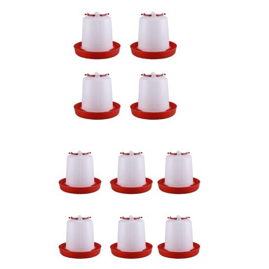 4/6Pcs 1.5L Chick Feeder Waterer Baby Chicken Duckling Quails Small Birds Pigeon Poultry Drinker Container Feeding Equipment Essential Supplies