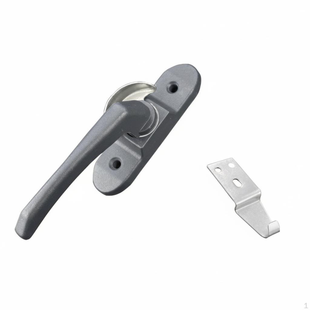 Sliding Pane Lock, Aluminum Alloy, Security, Child Protection, Easy Installation Black Left Crescent