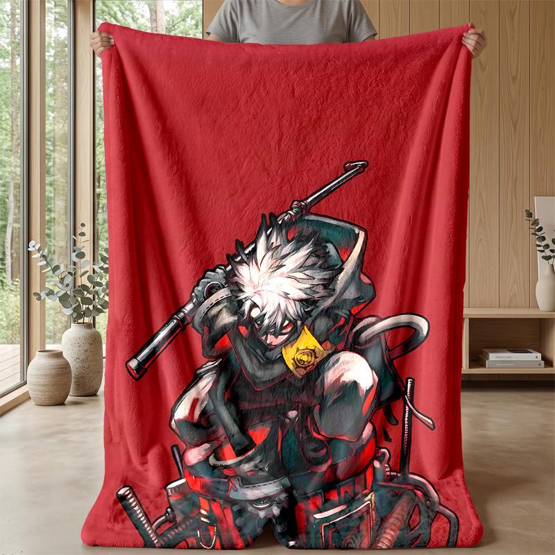 GachiakutaPrinted Flannel Blanket Cozy Skin-Friendly Warm Throw for Couch Bed Indoor Daily Use