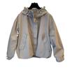 2025 Spring/Autumn Casual Loose Patchwork Zipper Windbreaker Petite Jacket
