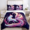 3pcs The Beautiful Nine Tailed Fox Print Cover Set Ultra Soft, Breathable, and Comfortable Bedding with Stylish Design for Bedroom and Guest Room