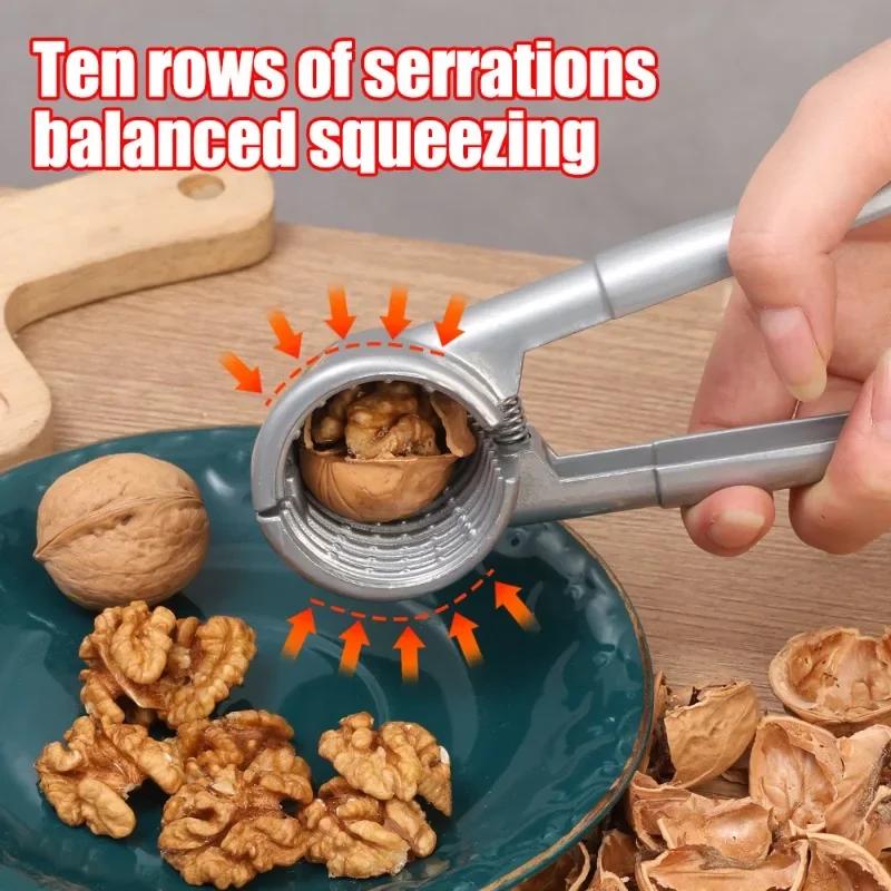 Portable Nut Crackers Metal Heavy Duty Walnut Cracker Opener Walnut Pliers Clips Nut Shelling Tools Household Kitchen Gadgets