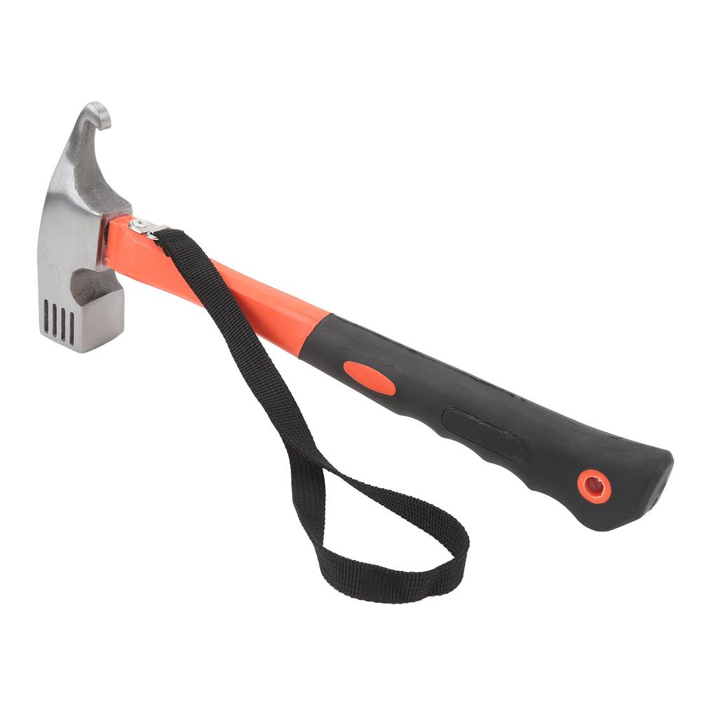 Claw Hammer ABS Rubber Iron Multifunctional Nailing Hammer with Hawkbill Curved Hook for Outdoor Camping Hiking