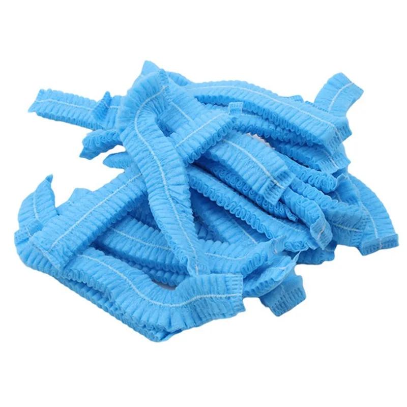 100pcs/Pack Disposable Bathing Cap Hair Head Covers Net Bouffant Dustproof Anti Dust Caps Breathable Shower Bathing Hats Kitchen