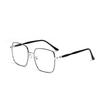 Large Frame Glasses Men'S Metal Square Frame Plain Mirror Large Face Flat Mirror Women Ins