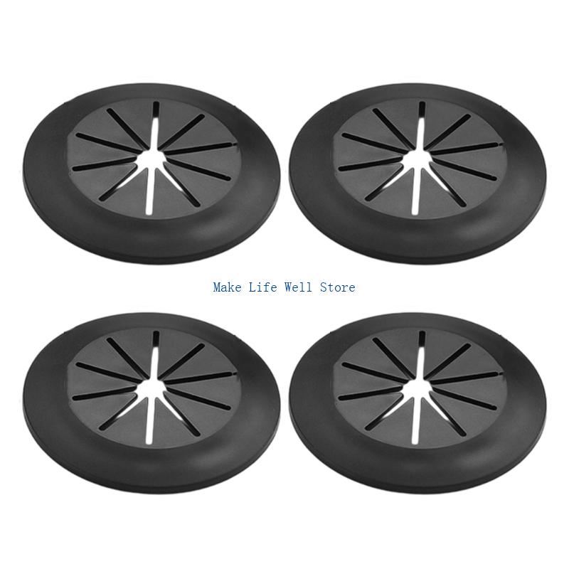 4 Pieces PVC Wire Concealer Plates Auto Cable Hole Covers 55mm Diameter for Furniture Desk Stand Decoration