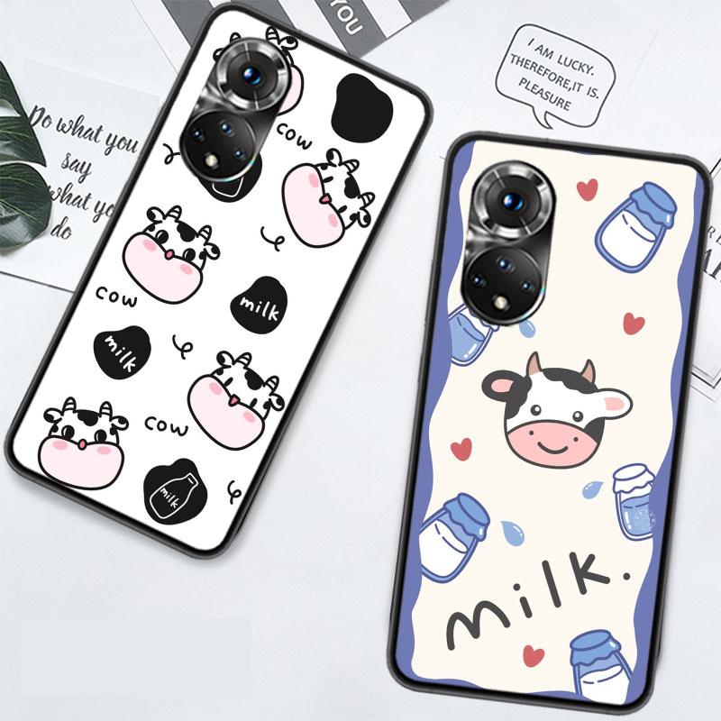 New Cute cow print Phone Case For Huawei P Smart 2021 Y5 Y6 Y7 Y9 Honor 50 20 Pro 10 10I 9 9X Y9S 8 8A 8X 8S 7S Cover