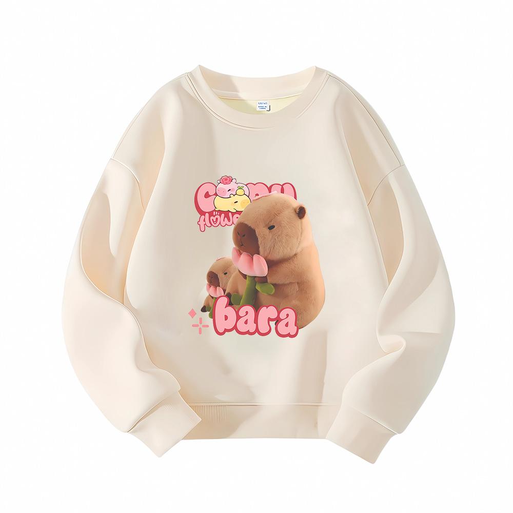 

Капибара для маленьких девочек милая осенняя куртка розовая зимняя толстовка свободная на молнии длинные рукава карманы круглый вырез однотонная повседневная для ежедневной носки возраст 4-14 150