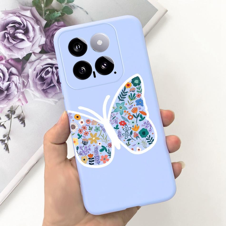 For Xiaomi 14 Phone Case Xiaomi Mi 14 5G Mi14 2024 Cute Cat Cartoon Jelly Silicon Soft Protective Back Cover