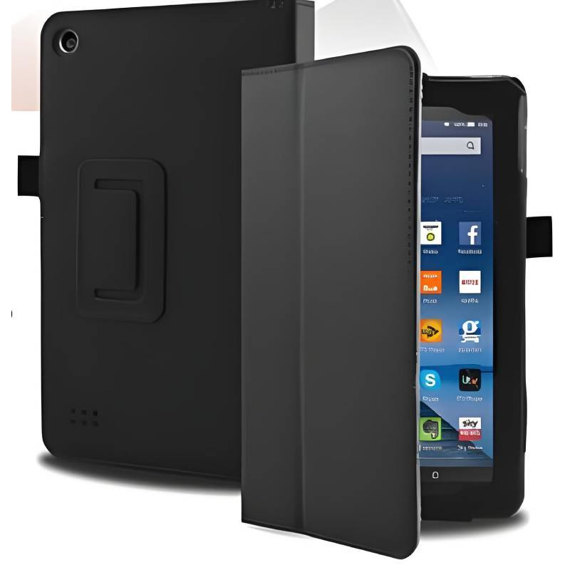 

For Kindle Fire Hd 7 8 Tablet Cover With Durable Leather Shell And Adjustable Stand Black Kindle7