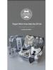 Newborn Baby Boy Gift Box: Off-White & Grey Striped Outfit - High-End Spring Festival Full Moon Collection