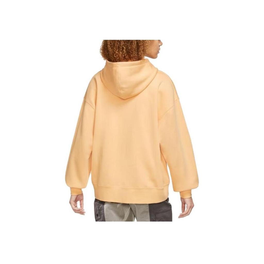 Jordan Embroidered Logo Drawstring Hooded Zip Jacket Women Jacket Orange DZ3360-251