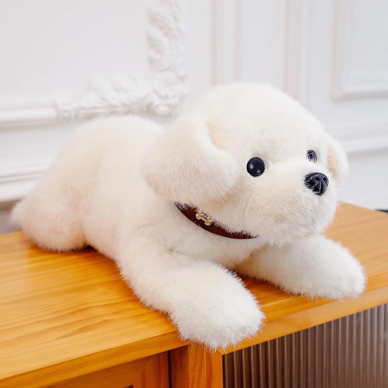 

Dog Husky Plush Stuffed Animal With Short Fur Pp Cotton For Kids Decor Bedroom Golden Retriever,40cm