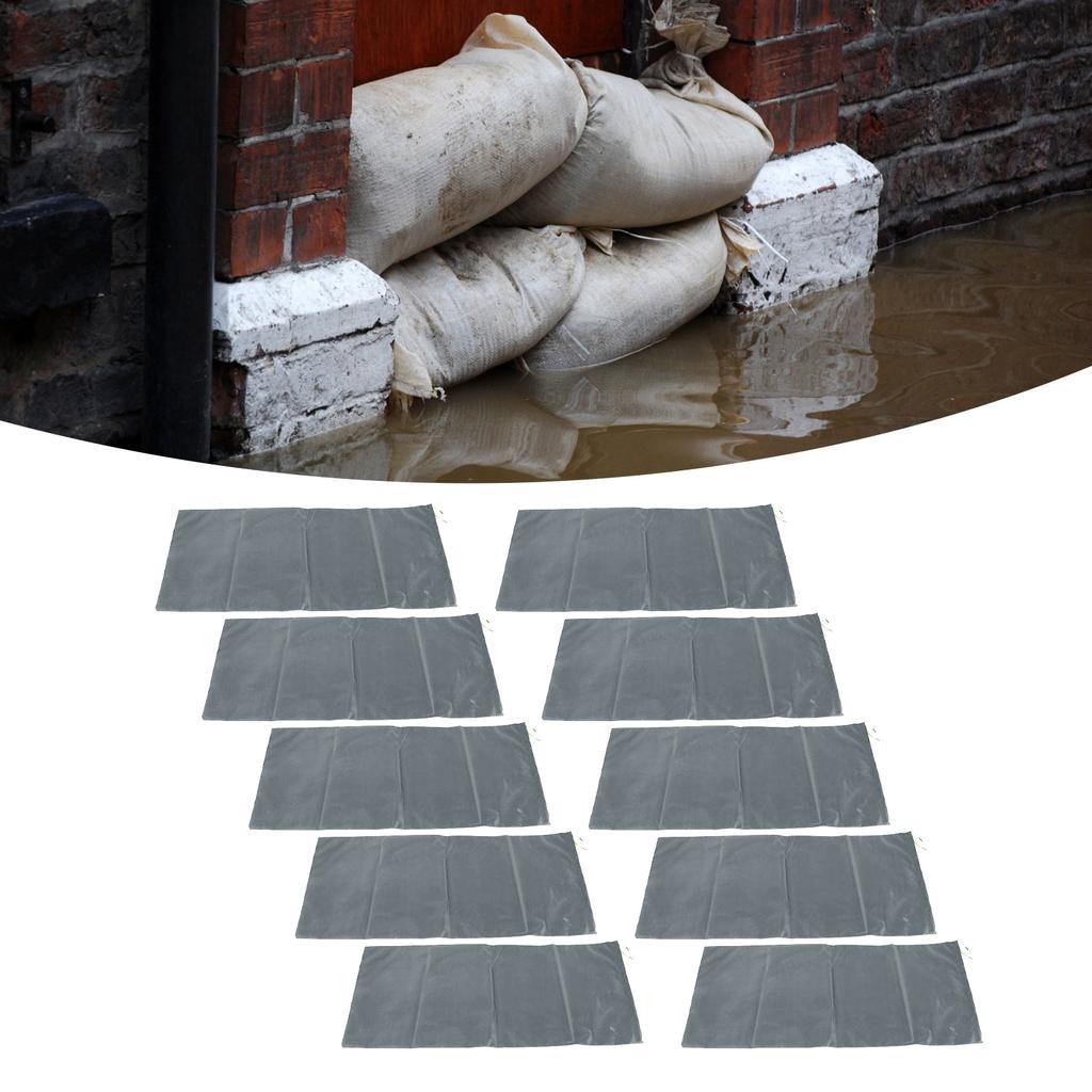 10pcs Flood Sandbags Professional Empty Rain Proof Flood Control Sandbags for House Door Garage Basement