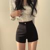 Women's High Waist Elastic White Shorts - Sexy Black Hot Pants for Spring & Summer