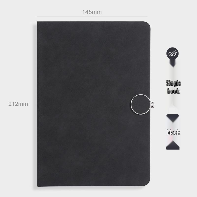 Custom Logo A5 Leather Notebook with Buckle for Business Meetings