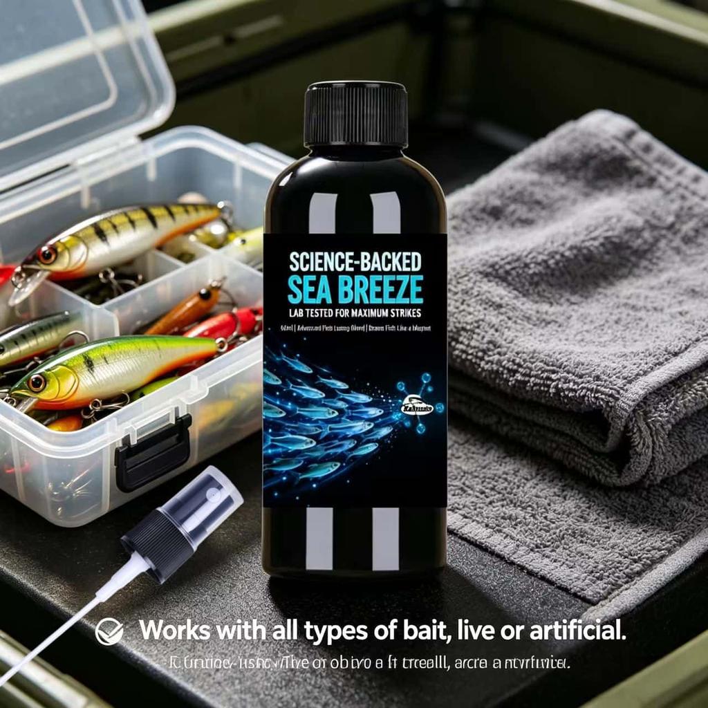 2026 New Sea Breeze Fish Attractant 60ml - Science-Backed Fishing Scent Lure Additive Boosts Strikes in Saltwater & Freshwater