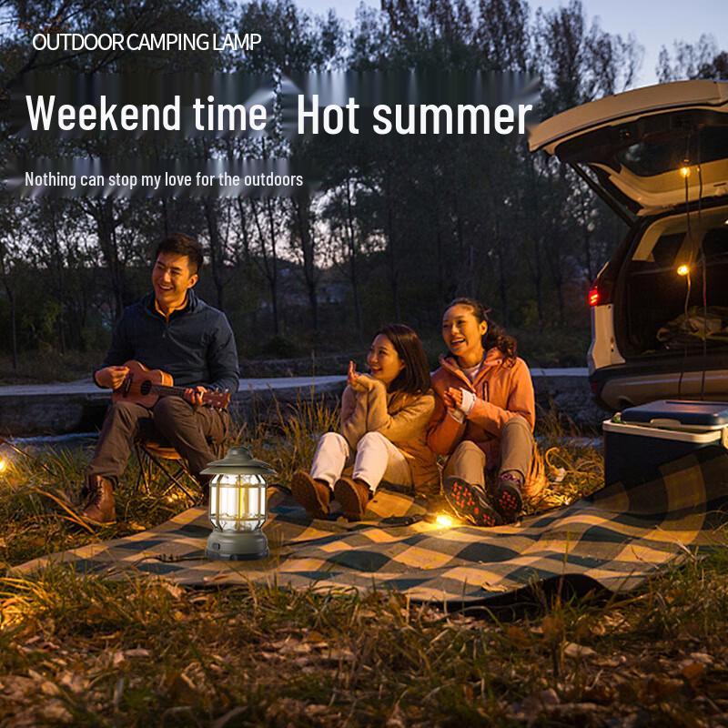 Vintage-Style Portable LED Camping Lantern