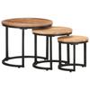 Day and Night - Day and Night Side Tables 3 Pieces Solid Acacia Wood