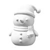Holiday Hanging Decorations 3D Printed Snowman Figurine, Small Tabletop Statue with White Figures for Crafts Scarf/Necktie, Decorative Ornament Desk,