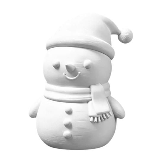 Holiday Hanging Decorations 3D Printed Snowman Figurine, Small Tabletop Statue with White Figures for Crafts Scarf/Necktie, Decorative Ornament Desk,